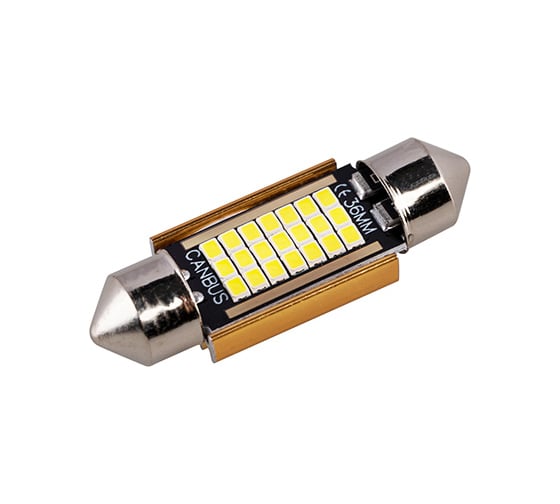 Изображение товара Автолампа SKYWAY диод T11(C5W) 12V 21SMD диодов, 1-конт. 36мм белая салон S08201486