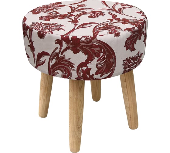 Изображение товара Пуф Эскар Roma круглый, цвет красно-белый, D36 см 167052675