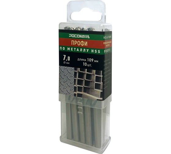 Изображение товара Сверло по металлу PROFI HSS-G P6M5 (10 шт; 7.0x109 мм) Росомаха 703070