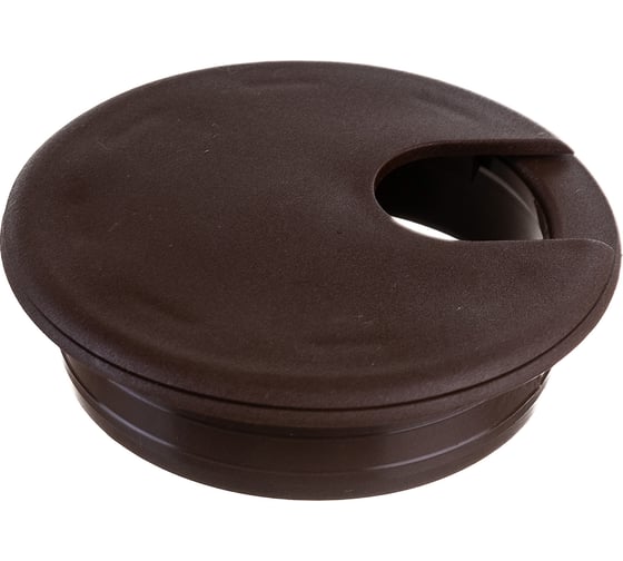 Изображение товара Мебельная заглушка для кабеля Левша d62 коричневая У8-9079.К