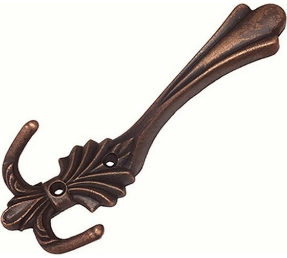 Изображение товара 3-рожковый крючок Левша КБ-3 елочка, медн. антик У8-6539.СМ