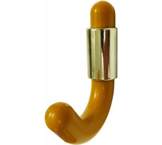 Изображение товара Малый пластиковый крючок Левша беж. / золото У8-6820