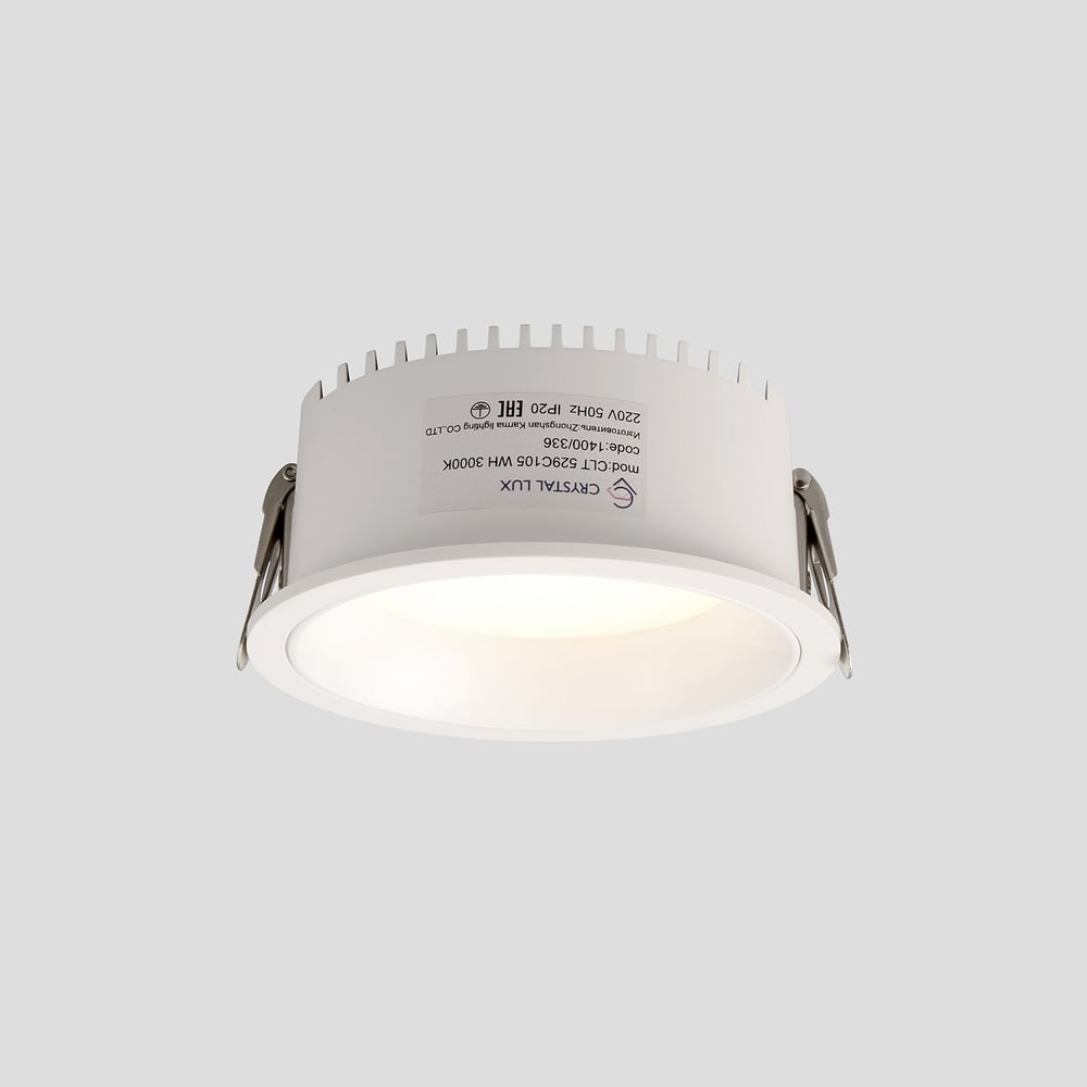 Встраиваемый светодиодный светильник Crystal lux CLT 529C105 WH 3000K
