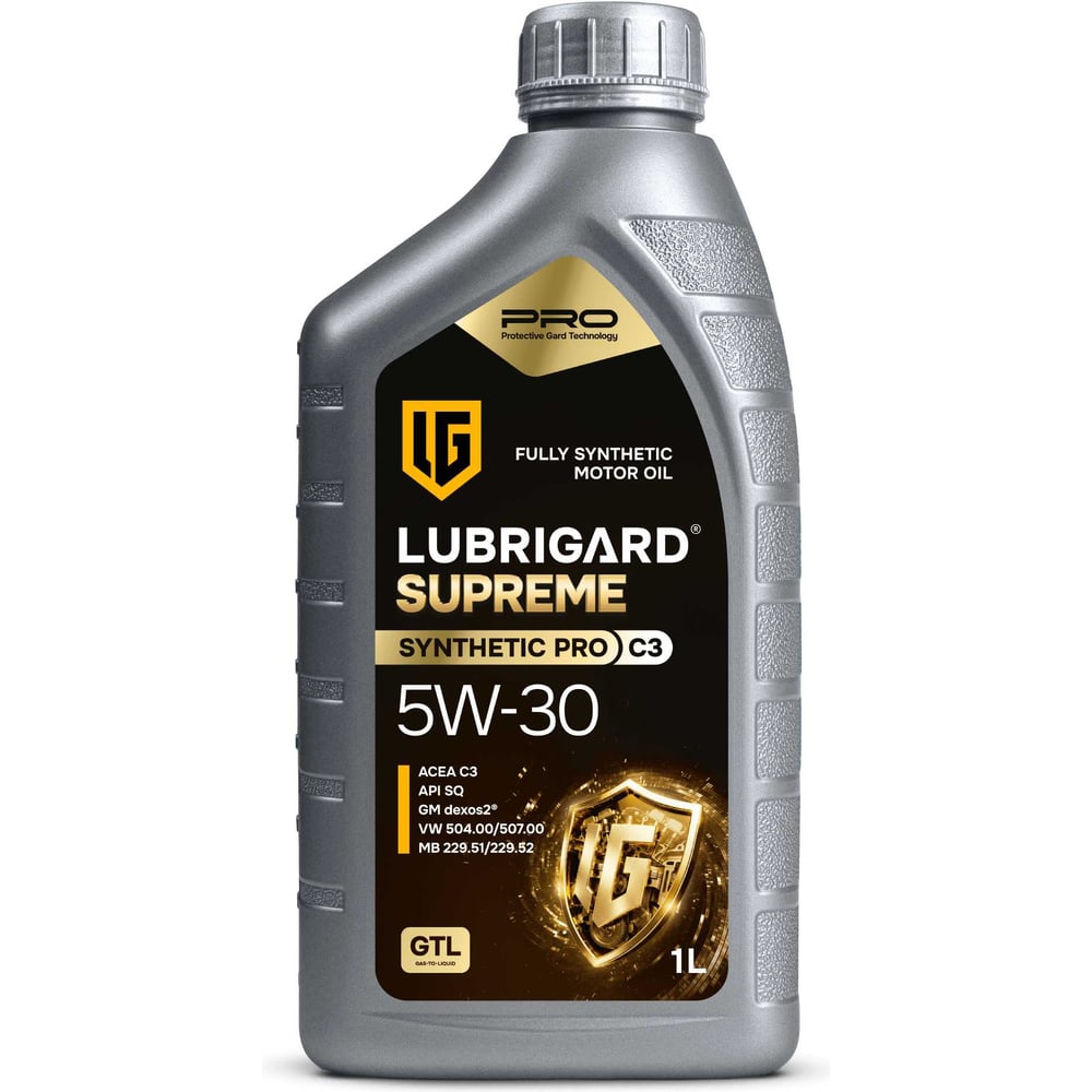 Изображение товара Моторное масло для бензиновых двигателей LUBRIGARD SUPREME SYNTHETIC PRO C3 5W-30 (12x1 л) LGPSPMSC3530SNCH12
