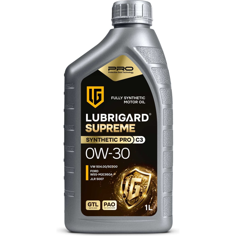 Моторное масло для бензиновых двигателей LUBRIGARD SUPREME SYNTHETIC PRO C3 0W-30 (12x1 л) LGPSPMSC3030SNCH12