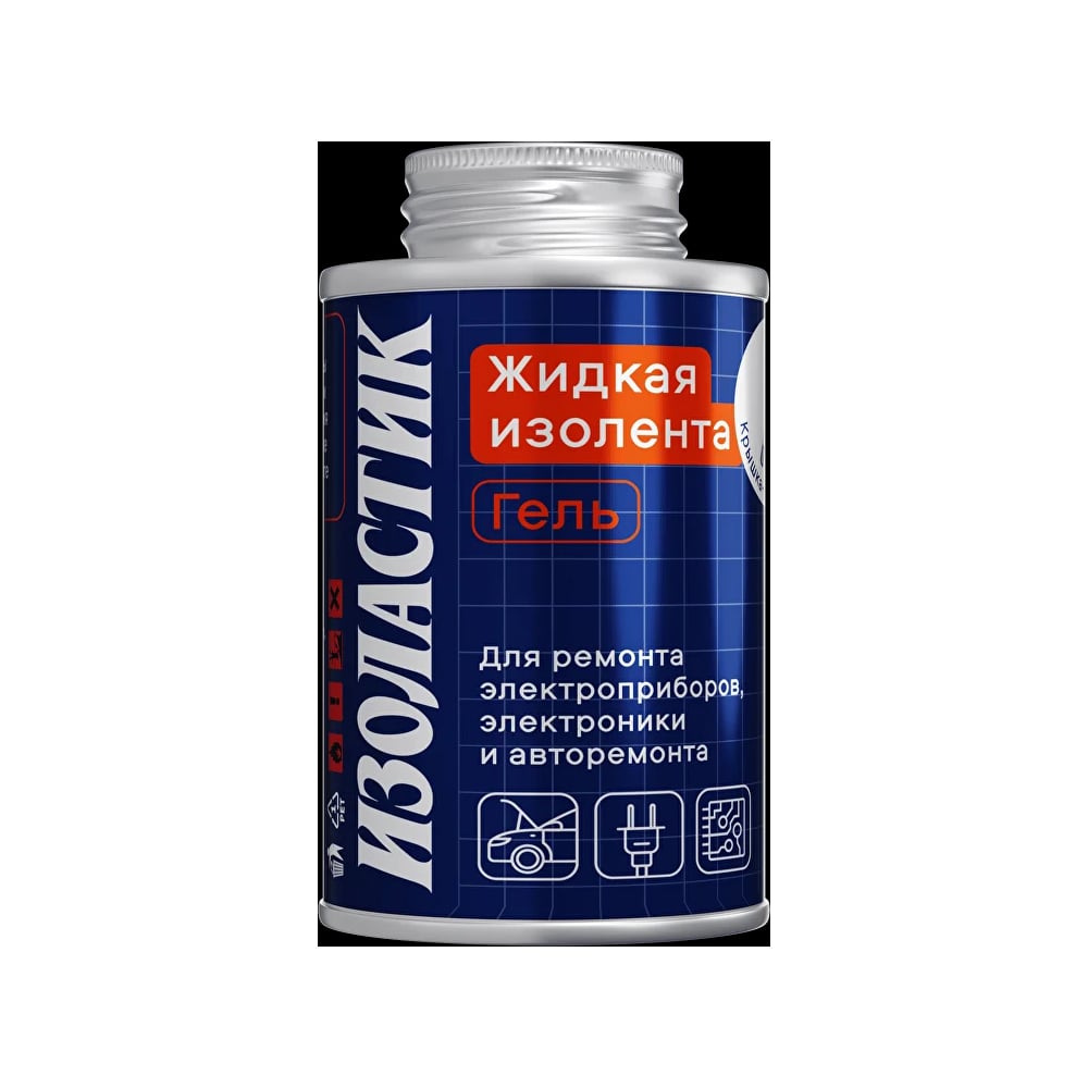 Изолента жидкая изоляционный гель с кистью ISOLASTIC белый 115мл 4603302926199