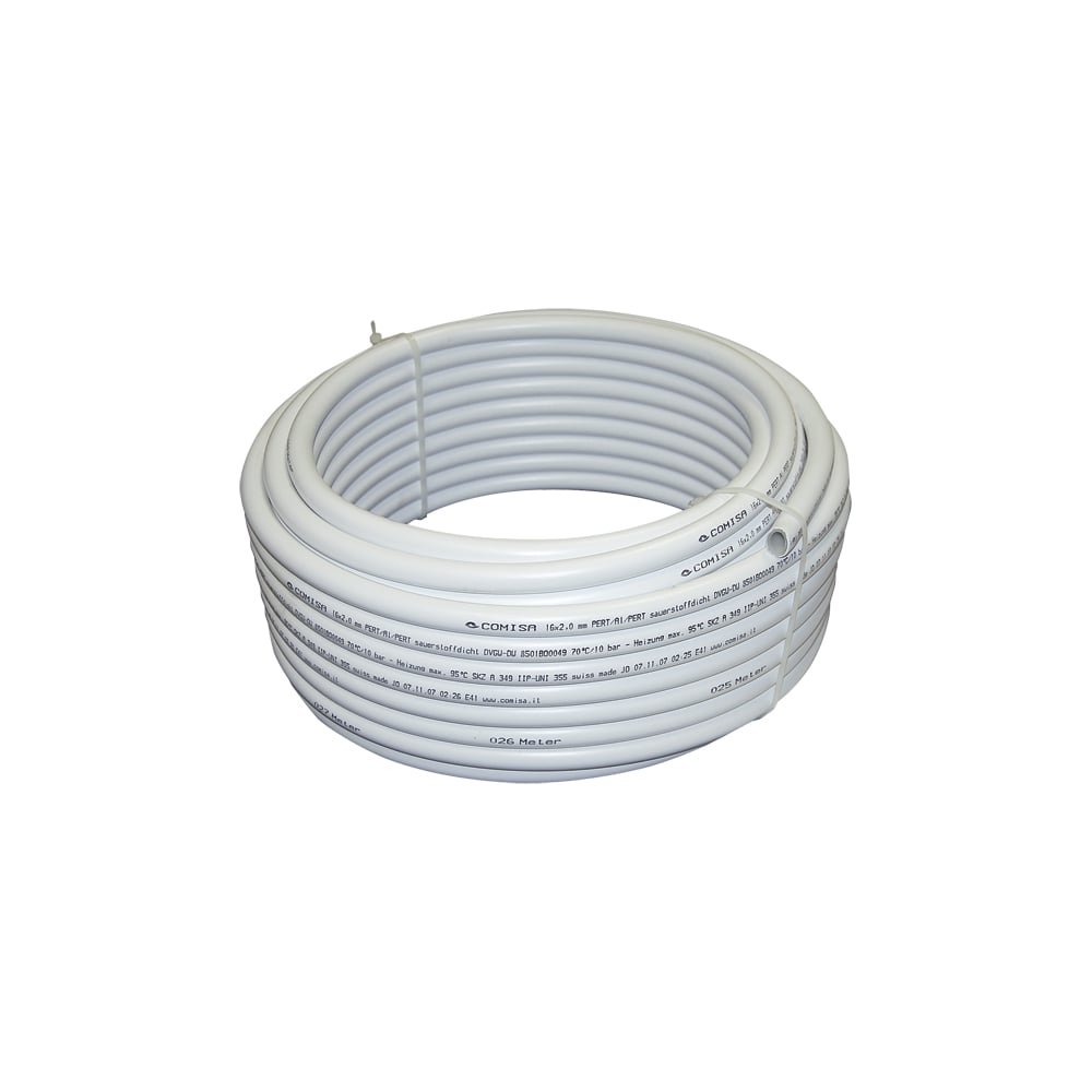 Труба металлопластиковая Comisa PERT/Al/PERT 26x3 мм, бухта 50 м TU0MU2630000 8780035