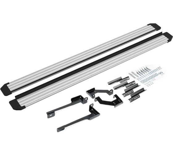 Изображение товара Порог-площадка Rival  Slim silver S173AL + комплект крепежа к порогам, RIVAL, KIA Sonet (2024-) S173AL.2807.1