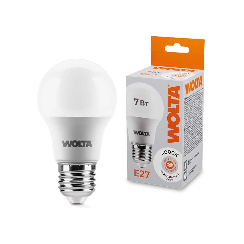 Изображение товара Светодиодная лампа WOLTA 25S55BL7E27 7Вт 4000К E27 (10 шт) 25S55BL7E27-10 Изображение товара Светодиодная лампа WOLTA 25S55BL7E27 7Вт 4000К E27 (10 шт) 25S55BL7E27-10