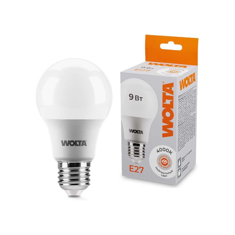 Светодиодная лампа WOLTA 25S60BL9E27 9Вт 4000К E27 (10 шт) 25S60BL9E27-10