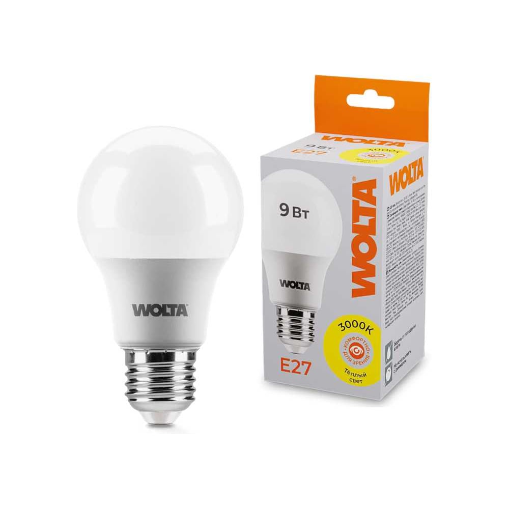 Изображение товара Светодиодная лампа WOLTA 25Y60BL9E27 9Вт 3000К E27 (10 шт) 25Y60BL9E27-10 Изображение товара Светодиодная лампа WOLTA 25Y60BL9E27 9Вт 3000К E27 (10 шт) 25Y60BL9E27-10
