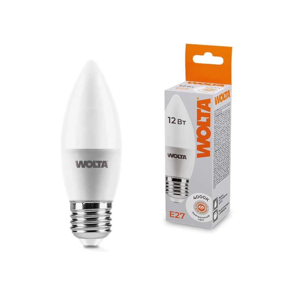Светодиодная лампа WOLTA 25SC12E27 12Вт 4000K E27 (10 шт) 25SC12E27-10