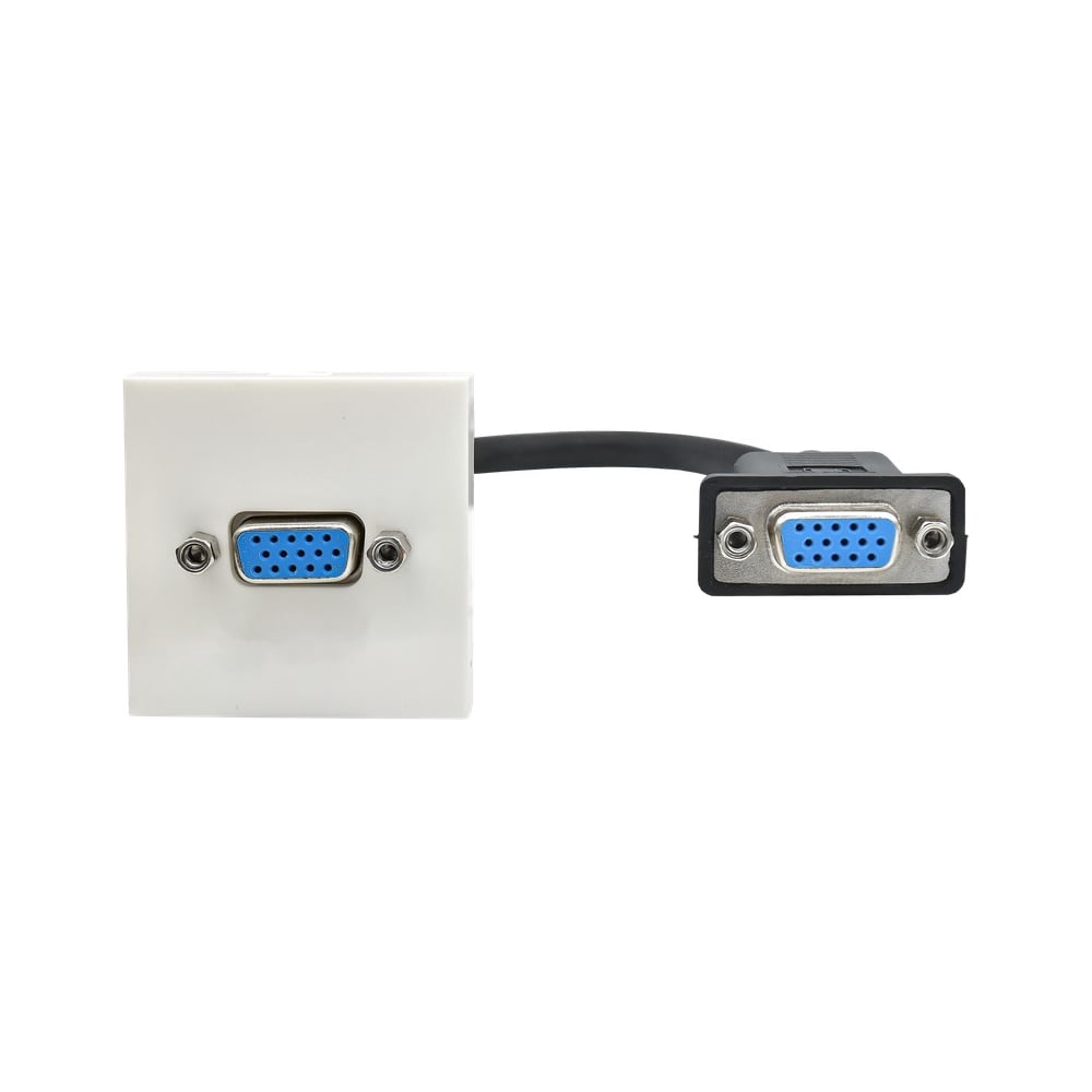 Розетка мультимедийная IEK PRIMER РКМ-20-20-П VGA M/M, 2 модуля, белая PR-KK40D-RV-0-2-K01