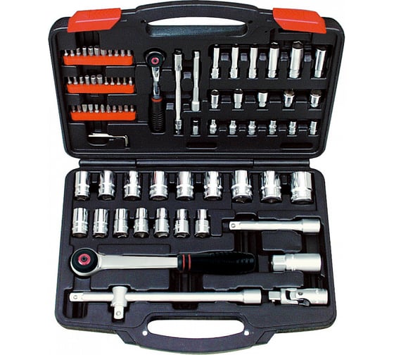 Изображение товара Набор головок и аксессуаров AmPro 1/2 и 1/4, 80 предметов T45480