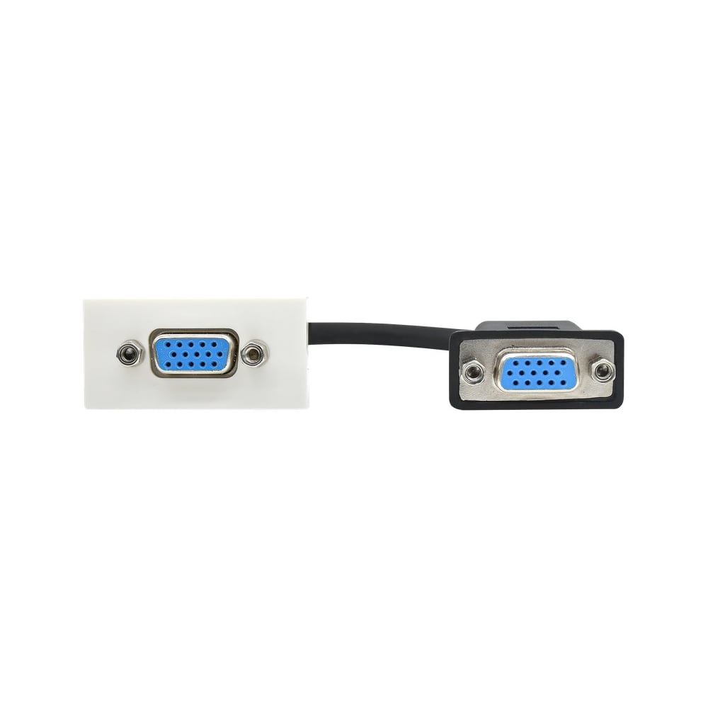 Розетка мультимедийная IEK PRIMER РКМ-10-20-П VGA M/M, 1 модуль, белая PR-KK40D-RV-0-1-K01