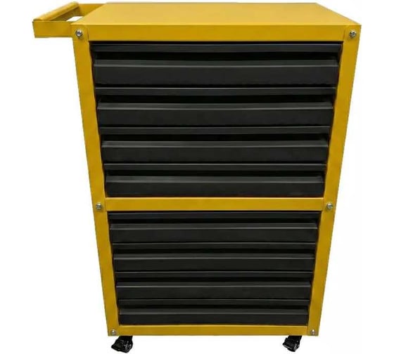 Изображение товара Тележка ILIKPRO Рокки 80, 8 ящиков, жёлто-чёрная 1021-9005 RSBV-80.550.350.1021-9005