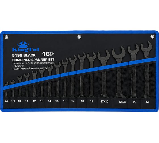 Изображение товара Набор ключей комбинированный KingTul 16пр. KT-5199 BLACK(68307)