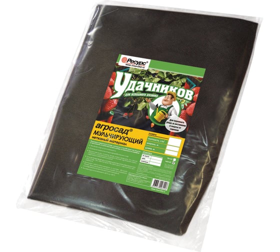 Изображение товара Укрывной мульчирующий нетканый материал Агросад мульчирующий 60 с УФ (3.2х10 мм; черный) Ресурс 5974