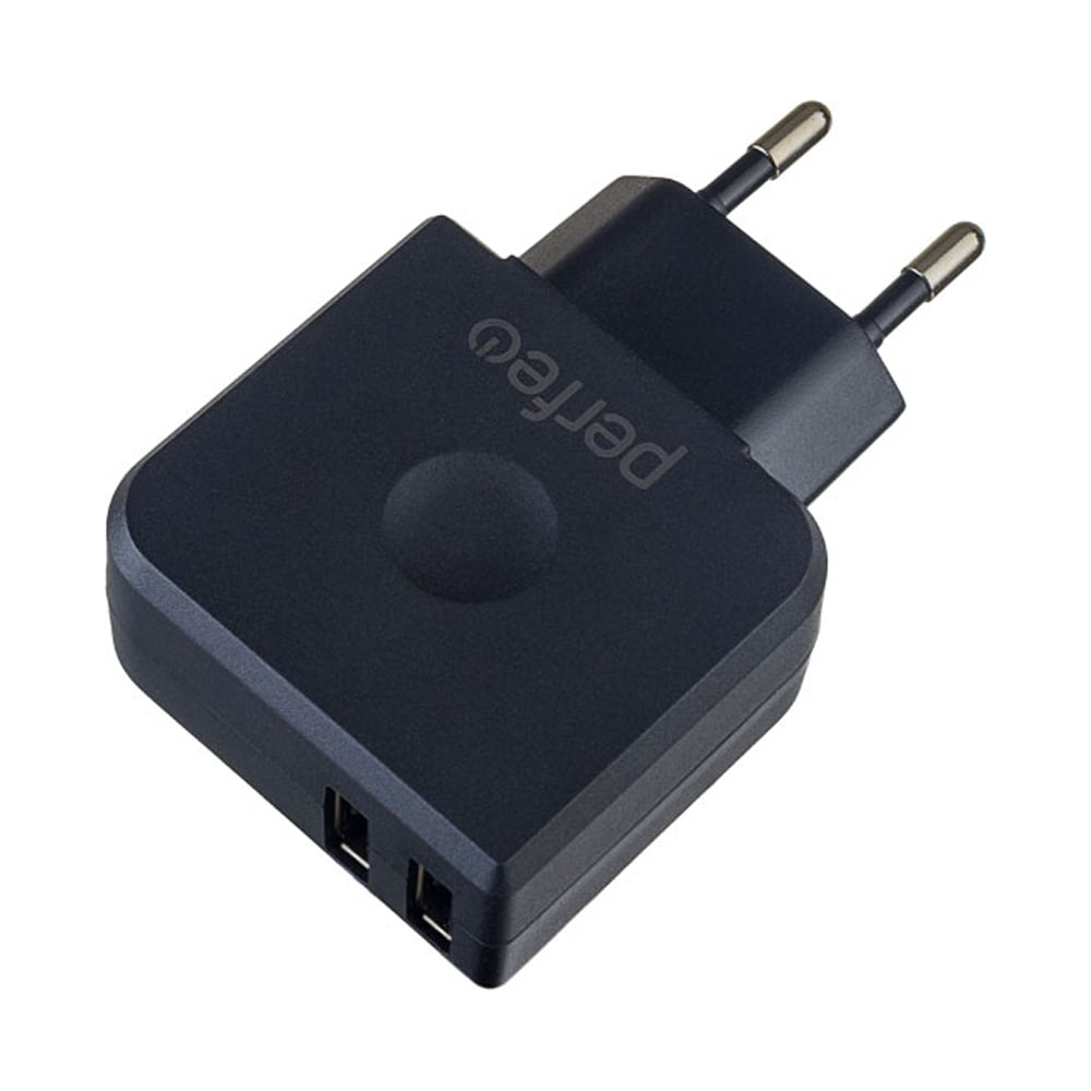 Сетевое зарядное устройство PERFEO 2 разъёма USB, 3.4А 30015179