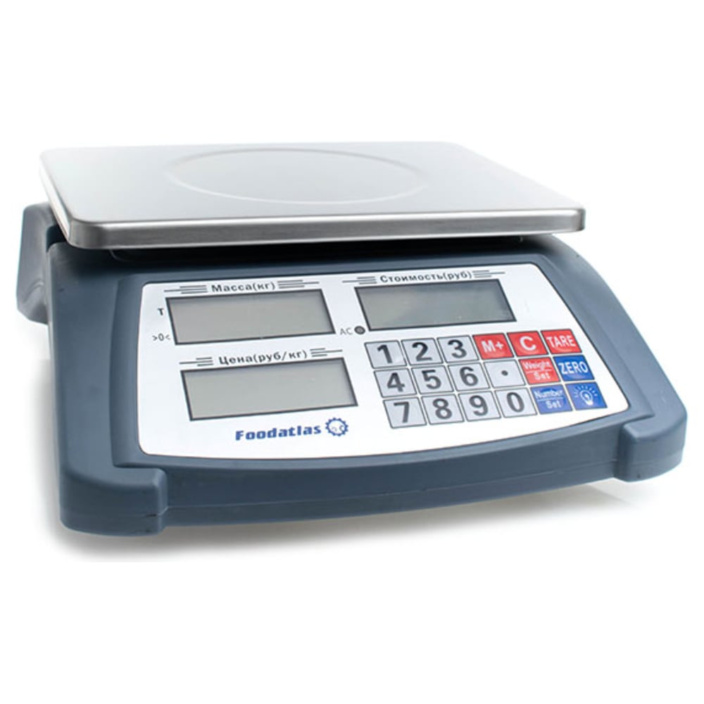 Изображение товара Торговые весы Foodatlas 6кг/0,2гр YZ-506 УТ000007872 Изображение товара Торговые весы Foodatlas 6кг/0,2гр YZ-506 УТ000007872