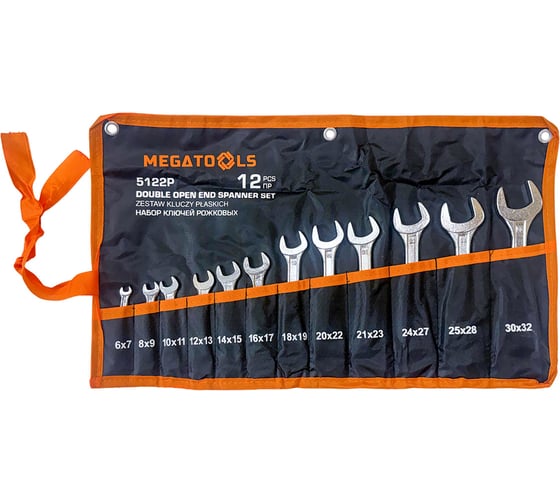 Изображение товара Набор ключей рожковых 12пр. MEGATOOLS MT-5122P(68174)