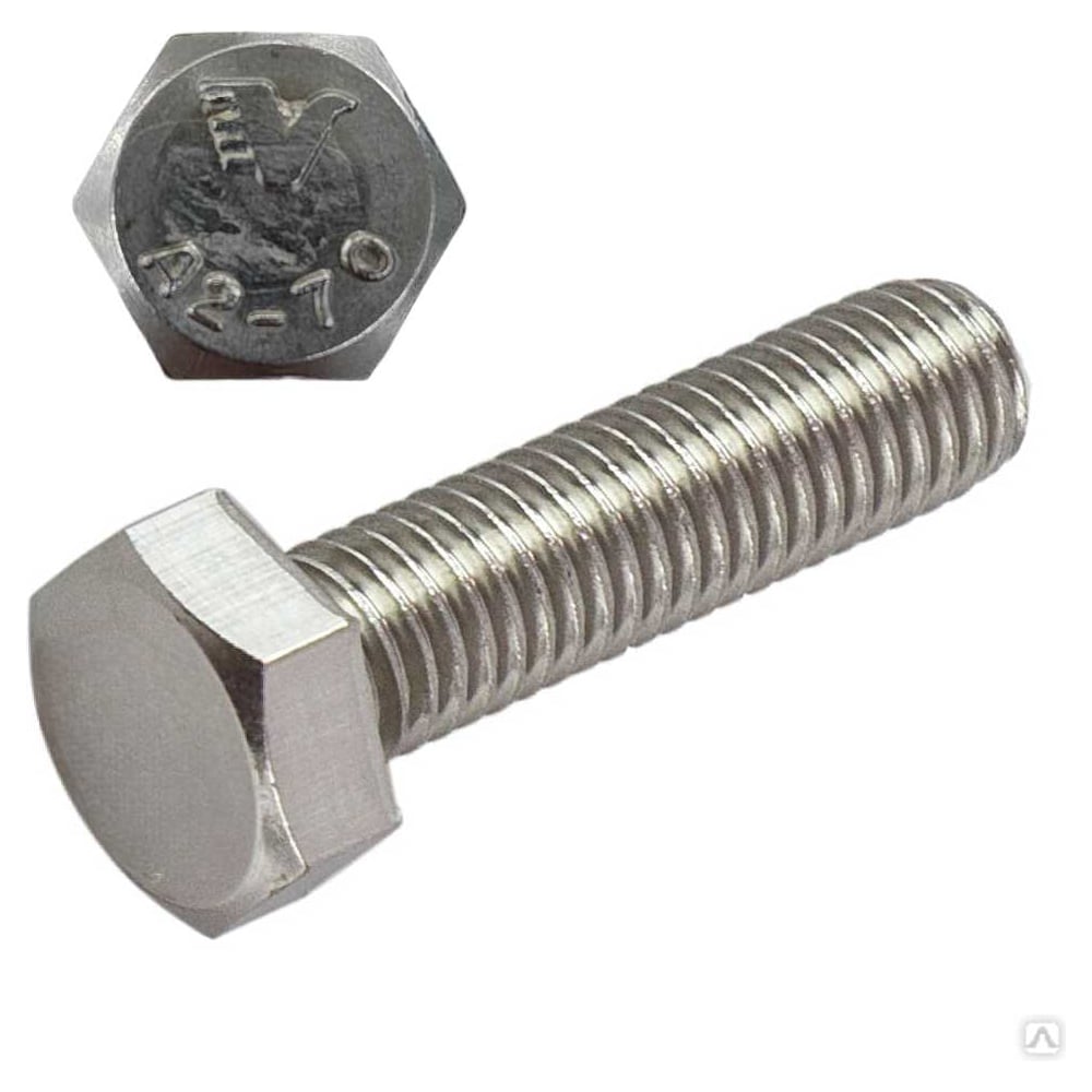 Болт с шестигранной головкой TOOLAS DIN 933 М 6 х 60 (нерж. сталь, А2), 10 шт. 7781
