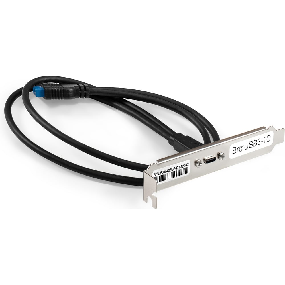 Изображение товара Планка портов в корпус ExeGate Type-C BrctUSB3-1C USB 3.2 Gen1 20pin IDC 20pin F -- USB 3.2 Gen1 Type-Cf, кабель 30см 298296