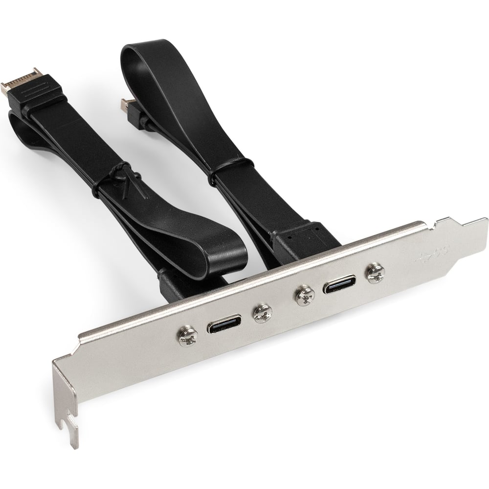 Планка портов в корпус ExeGate 2x Type-C SuperSpeed+ 10Gbps BrctUSB32E-2C USB3.2 Gen2 2xType-E 20Pin Male -- 2xType-C USB 3.2 Gen 2, SuperSpeed+ скорость до 298297