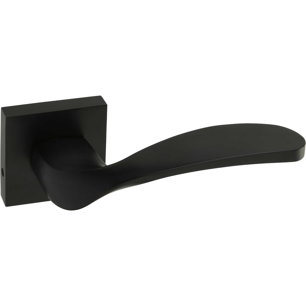 Ручка дверная на квадратной розетке HAUSKRAFTER OTS-006, чёрный OTS-006-Rose-Black