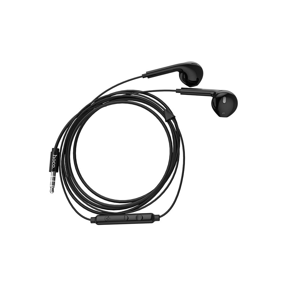 Изображение товара Проводные наушники-вставки с микрофоном M55 Black, Hoco 6957531099949