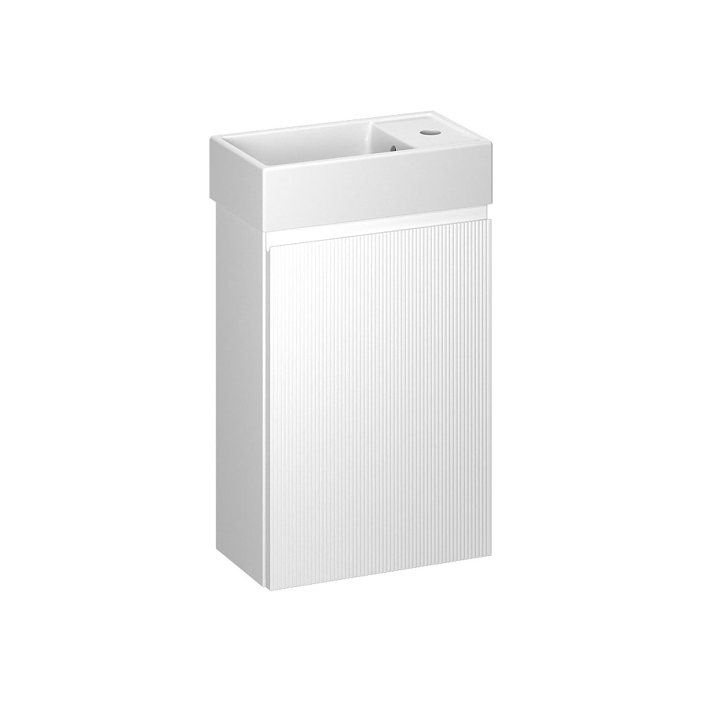 Тумба под раковину настенная Wellsee WC Area матовый белый 221801000