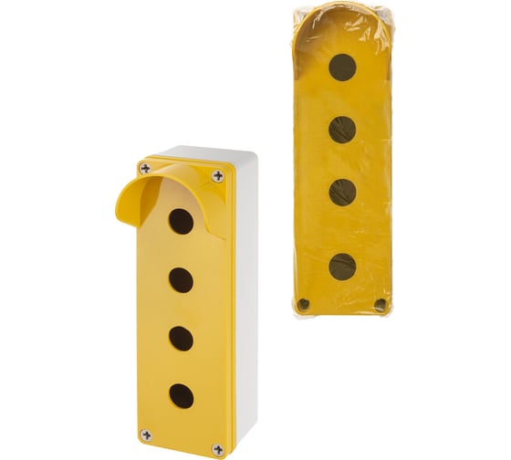 Изображение товара Корпус TDM ELECTRIC КП104 c козырьком для кнопок 4 места IP66 ABS желтый SQ0705-0014