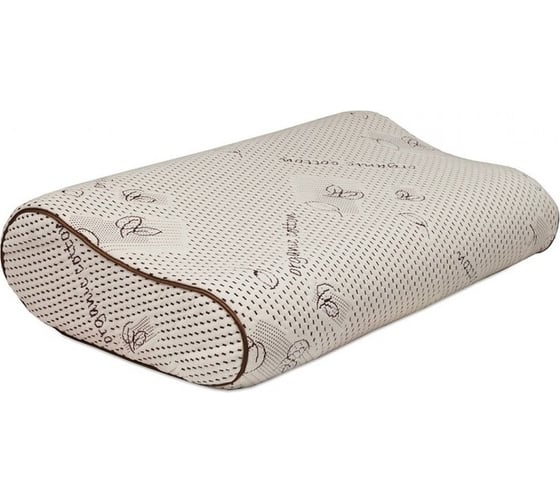 Изображение товара Анатомическая подушка AMBESONNE с валиками и чехлом из органического хлопка plortorc_01_60x40