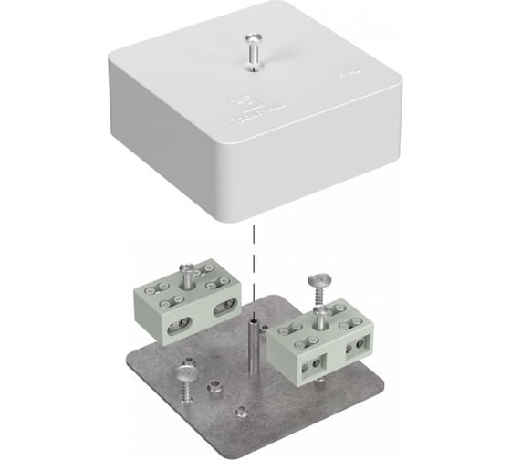 Изображение товара Огнестойкая разветвительная коробка Промрукав для кабель-канала Е15-Е60 75x75x30 40-0450-FR6.0-4-4-Р