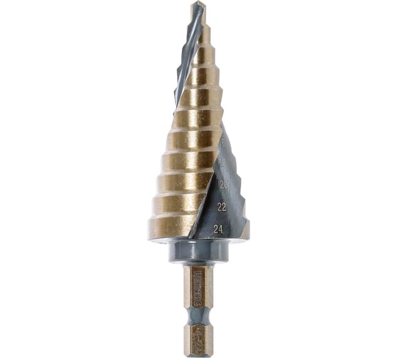 Изображение товара Сверло ступенчатое по металлу HILBERG 4-24мм (11ступ) Hilberg HSS-Cobalt Impact Series STI0424