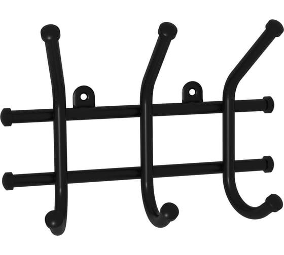 Изображение товара Настенная вешалка ЗМИ Норма 3 цвет черный ВН64Ч