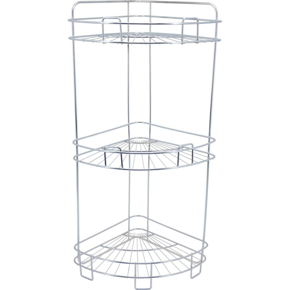 Изображение товара Полка 3-ярусная Rosenberg угловая, напольно-настенная RUS-385027-3 Zn