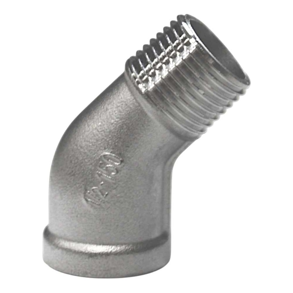 Отвод резьбовой NEWKEY нр/вр 45 нержавеющий, AISI304 DN15 (1/2), (CF8), PN16 набор 2 шт NAB2-NK-FEDM45_15/4