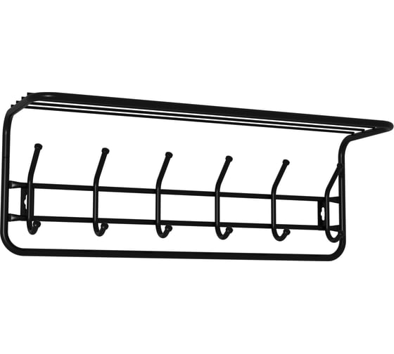 Изображение товара Вешалка настенная ЗМИ с полкой / цвет черный ВСП 7 Ч ВСП 7  Ч
