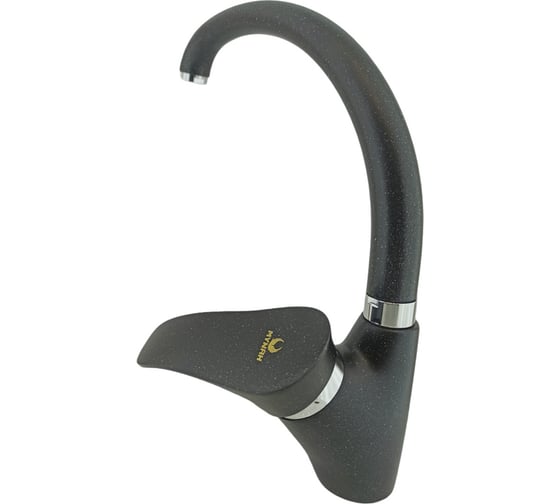 Изображение товара Смеситель для кухни MYNAH поворотный излив, черный, высота 30 см M5901E