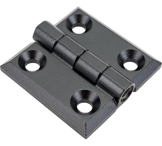 Изображение товара Накладная петля ТРИЗАМ ПН5050.1.5.4 (50х50 мм; металл; черная; 180 градусов; 4 отверстия М6) TRZ0096