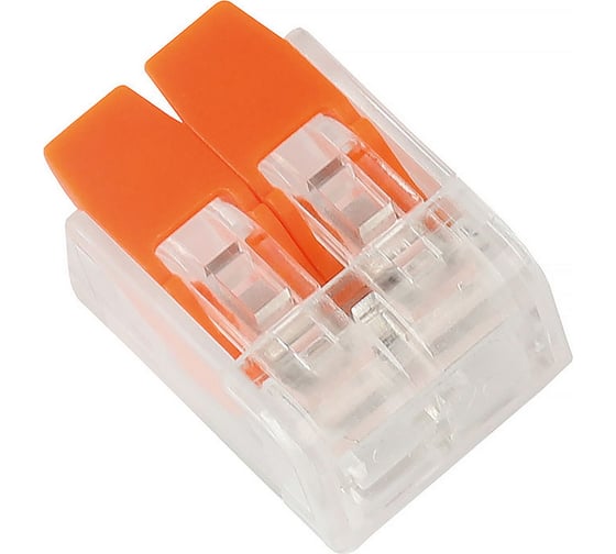 Изображение товара Компактная соединительная 2-х проводная клемма Smartbuy с рычажками, розничная упаковка SBE-ccwcc-2-rp