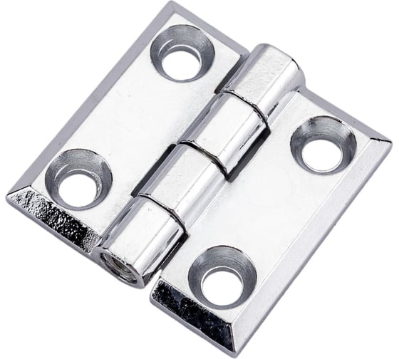 Изображение товара Накладная петля ТРИЗАМ ПН4040.1.2.4 (40х40 мм; металл; хром; 4 отверстия М5; 180 градусов) TRZ0090