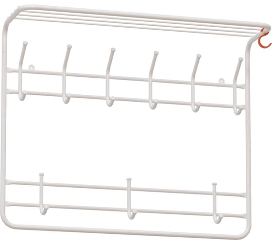 Изображение товара Двухъярусная настенная вешалка ЗМИ с полкой 80 цвет белый ВСП9Б