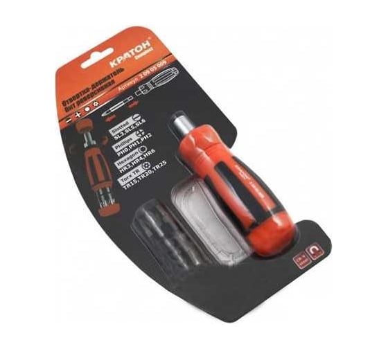 Изображение товара Отвертка-держатель бит Кратон Complect 12 в 1 2 09 05 009