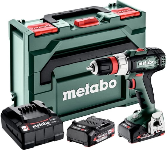 Изображение товара Аккумуляторная дрель-шуруповерт Metabo BS 18 L Quick, 18 В, 1850 об/мин, с 2 АКБ 2 Ач и ЗУ, в кейсе metaBOX 614052500