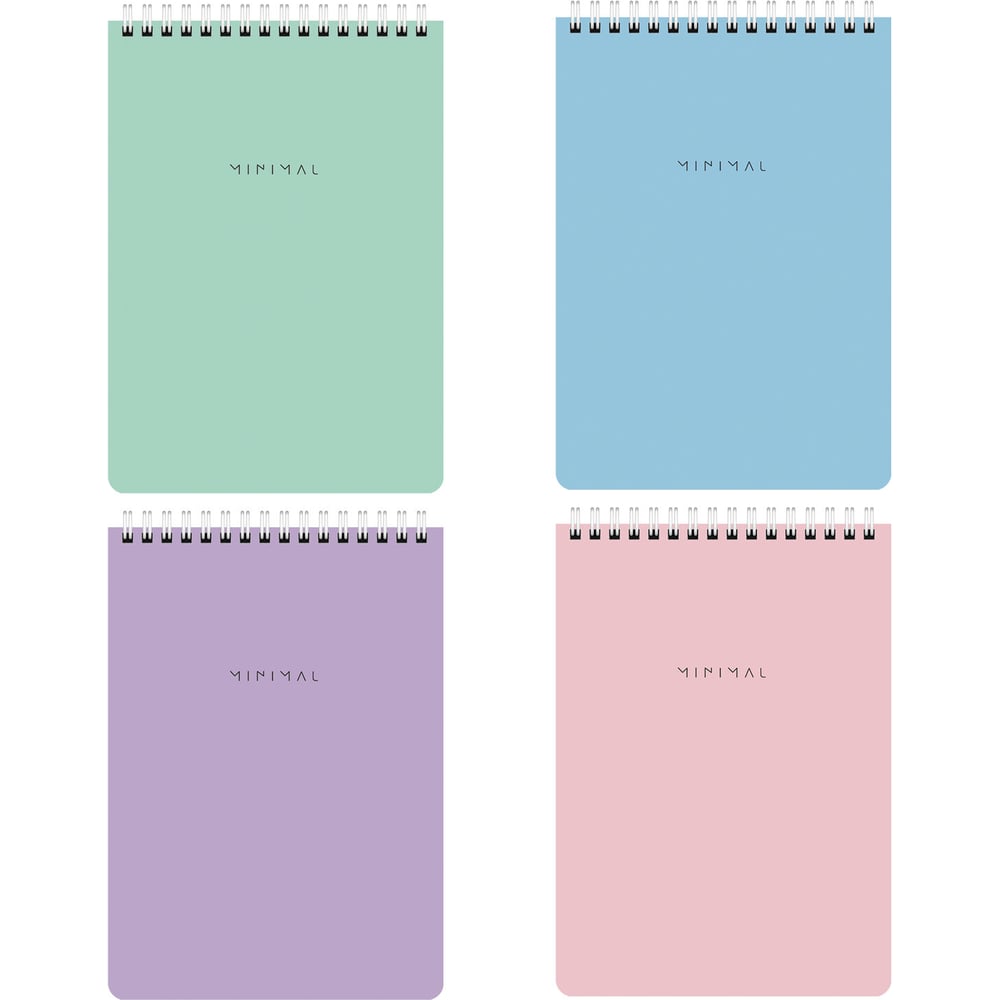 Бизнес-блокнот BRAUBERG Minimal Pastel А5 146x206 мм, 60 листов, клетка, на гребне, картонная обложка, жесткая подложка 116427