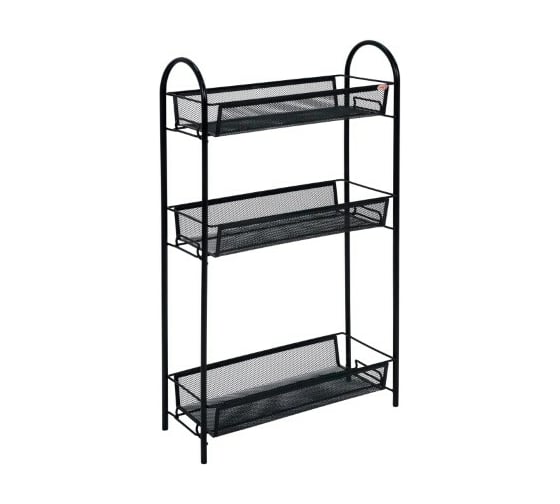 Изображение товара Этажерка / Стеллаж для хранения ЗМИ Ладья 13 / 3 полки / цвет черный Э 399 Ч Э 399  Ч