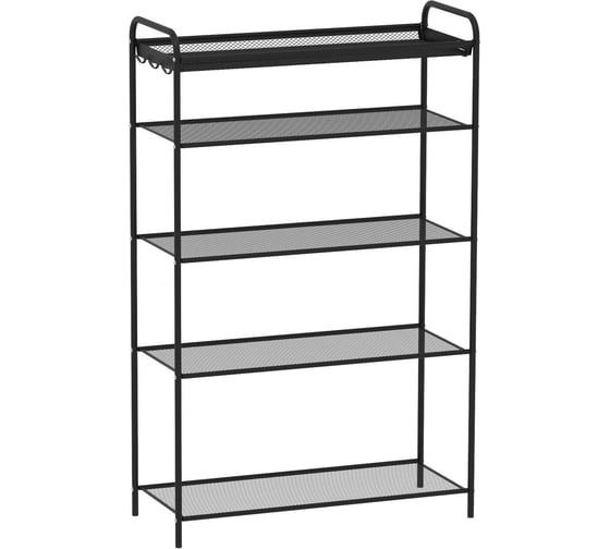 Изображение товара Обувница  Этажерка для обуви ЗМИ Верона 25  5 полок  12 пар обуви  цвет черный ПДОВ25 Ч ПДОВ25  Ч
