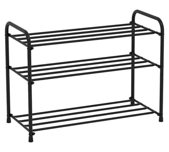 Изображение товара Обувница-этажерка для обуви ЗМИ Альфа 23 3 полки 9 пар обуви цвет черный ПДОА23Ч